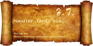 Handler Terézia névjegykártya