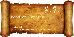 Handler Terézia névjegykártya